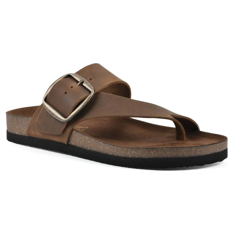 ホワイトマウンテン レディース シューズ サンダル White Mountain Harley Women's Cushioned Footbedsandals Whiskey Leather ホワイト