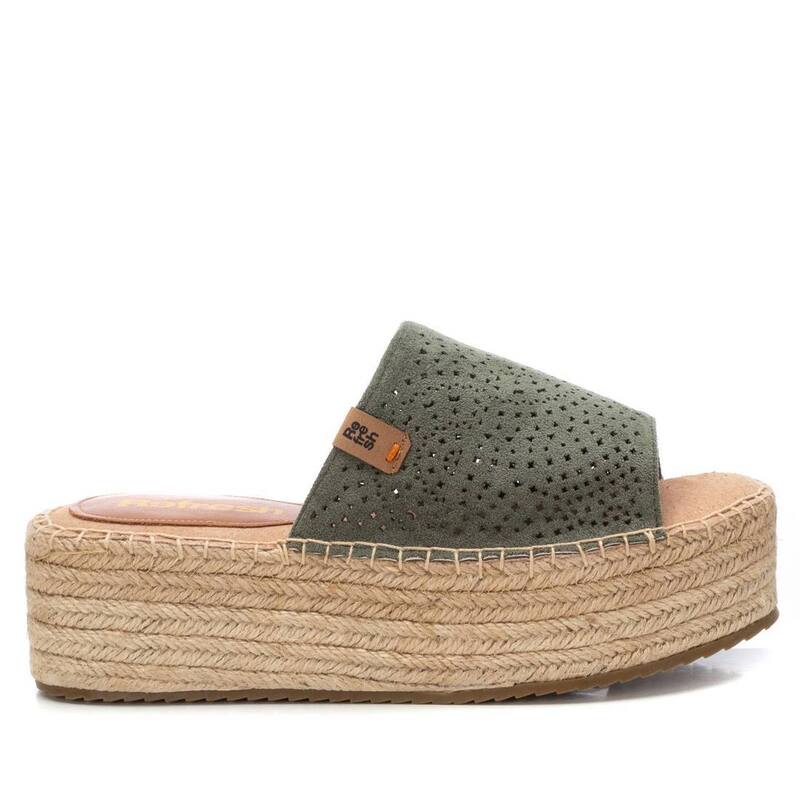 リフレッシュ レディース シューズ サンダル プラットフォーム Women's Jute Wrapped Platform Sandals Refresh By Xti 172461 Dark Green グリーン