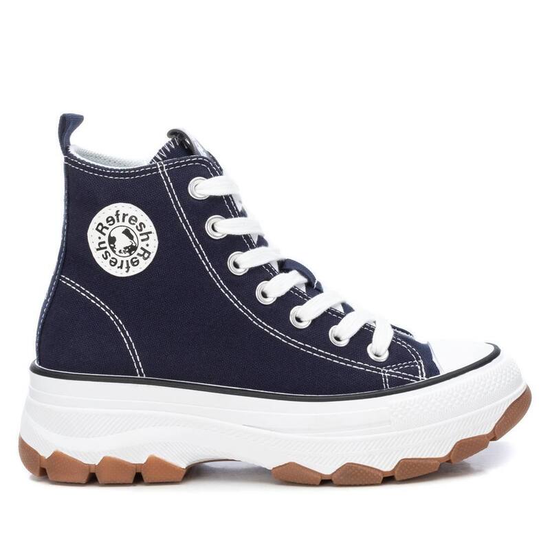 リフレッシュ レディース シューズ スニーカー Refresh Women's Canvas High-Top Urban Sneakers 171919 Navy ネイビー