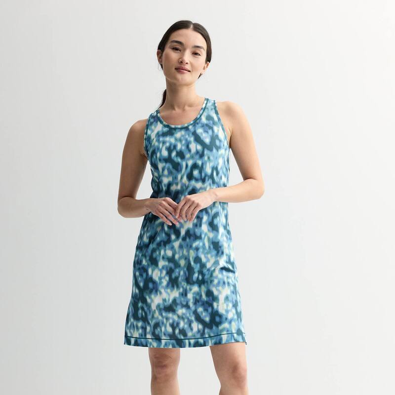 Tek Gear レディース トップス 衣装 メッシュ ノースリーブ Women\u0027s Tek Gear Sleeveless Mesh Dress Ocean Flora