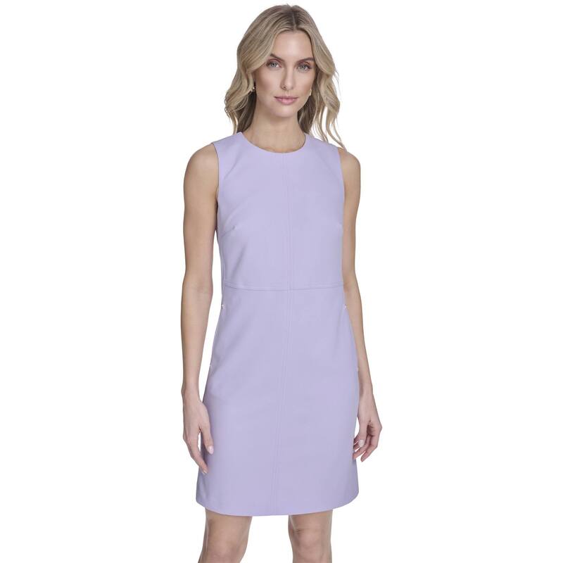 アンドリュー目じるし レディース トップス 衣装 ノースリーブ Women\u0027s Andrew Marc Sleevelesshift Dress with Side Pockets Lilac 紫はしどい