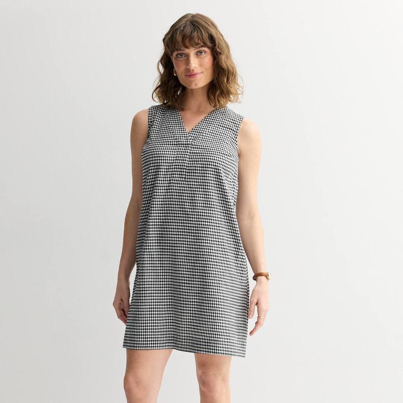ソノマ レディース トップス 衣装 Women\u0027sonoma Goods For Lifeveryday Shift Dress Black White Gingham 白いこと