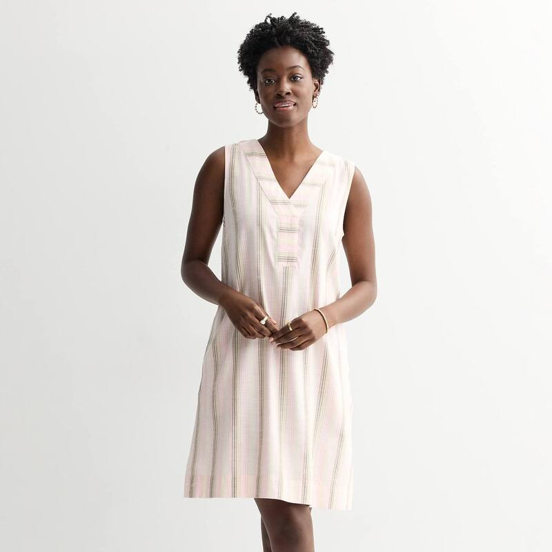 ソノマ レディース トップス 衣装 Women\u0027sonoma Goods For Lifeveryday Shift Dress Neutral Multi Stripe マルチ色つや