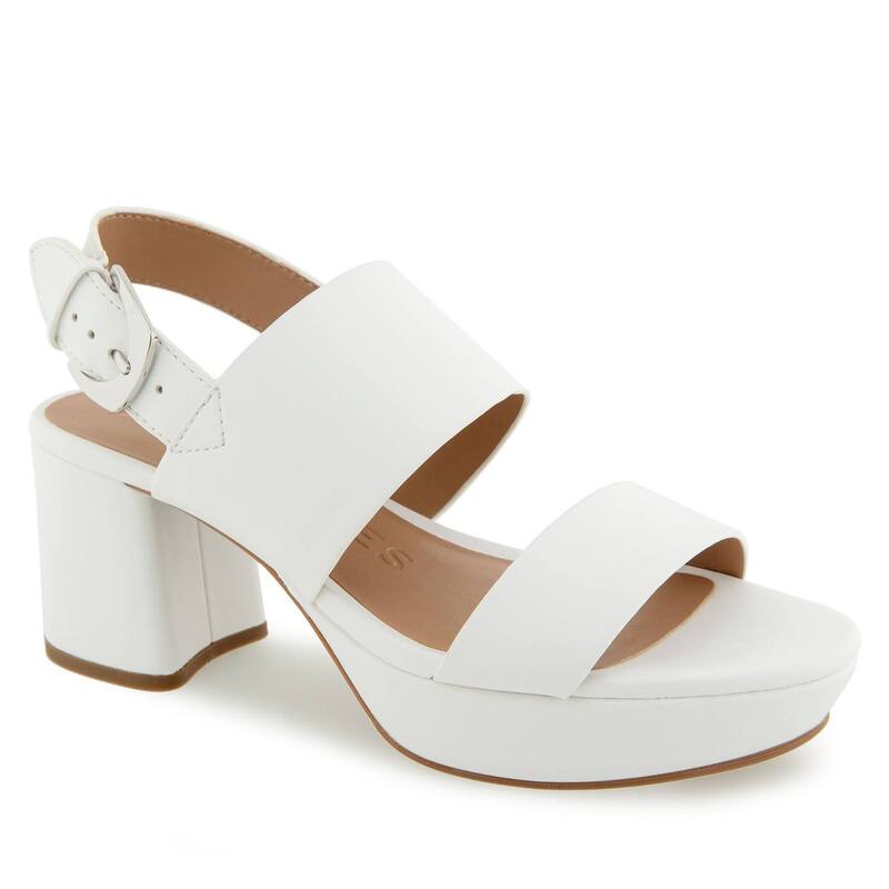 エアロソールズ レディース シューズ パンプス プラットフォーム サンダル Aerosoles Camilia Women's Platform Sandals Bright White ホワイト|ReVida 店