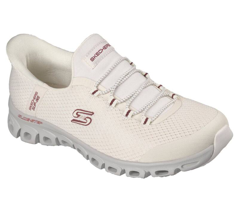 スケッチャーズ レディース シューズ スニーカー Skechers Hands Free Slip-ins Glide-Stepursuit Women\u0027sneakers White Brown 白いこと