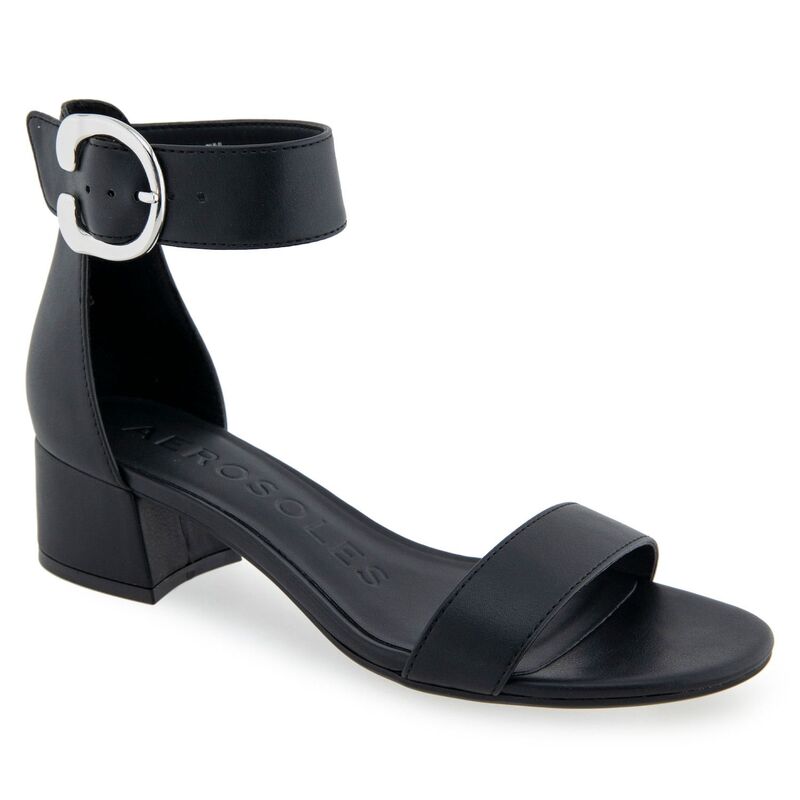 エアロソールズ レディース シューズ パンプス サンダル ヒール Aerosoles Carewomen's Block Heeled Sandals Black Patent ブラック