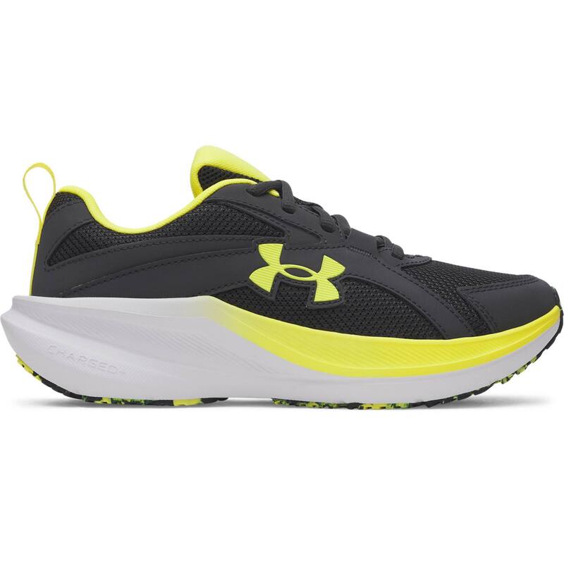 アンダーアーマー レディース シューズ スニーカー スピード競技 Under Armour Assert 11 Big Kids Charged+ Lace-Up Running Shoes Anthracite Yellow 黄色