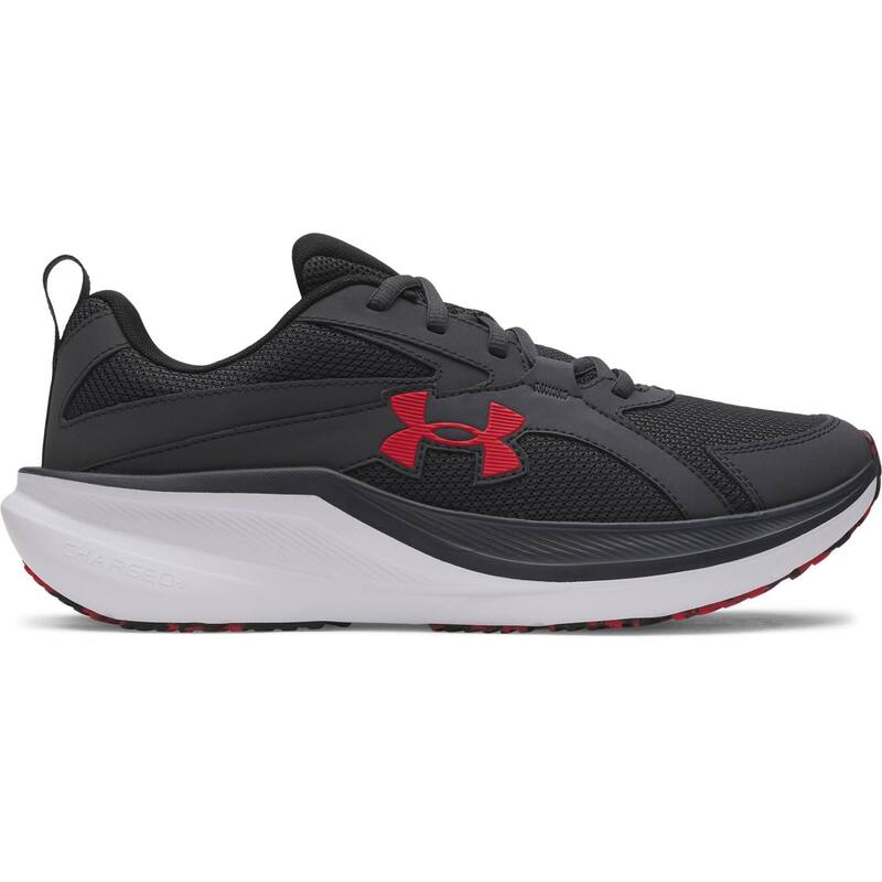 アンダーアーマー レディース シューズ スニーカー Under Armour Charged+ Assert 11 Wide 4E & Regular Men's Running Shoes Anthracite Red レッド