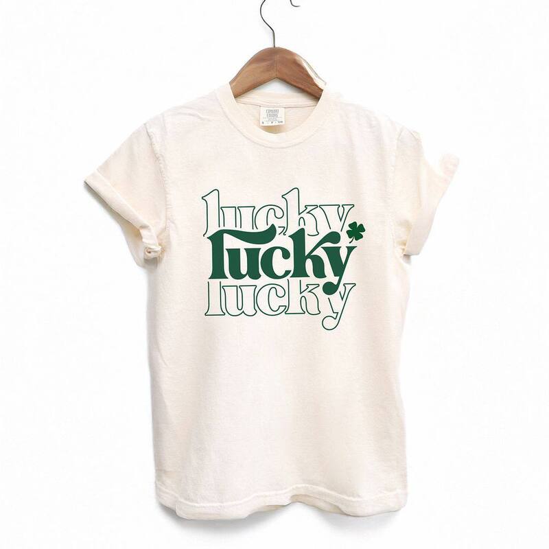 Simply Sage Market レディース トップス ティーシャツ Simply Sage Market Lucky Clover Stacked Garment Dyed Tees Ivory 象牙色 レディースファッション-Tシャツ・カットソー-トップス