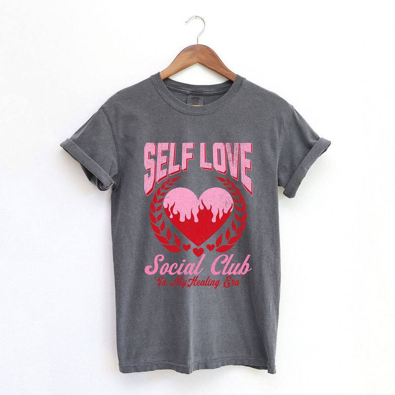 Simply Sage Market レディース トップス ティーシャツ Simply Sage Market Self Love Social Club Garment Dyed Tees Pepper トップス-Tシャツ・カットソー