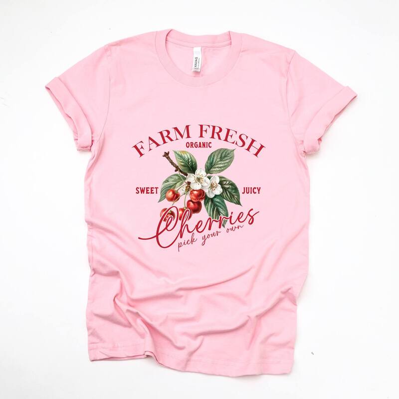 Simply Sage Market レディース トップス Tシャツ Simply Sage Market Farm Fresh Cherrieshort Sleeve Tee Pink ピンク