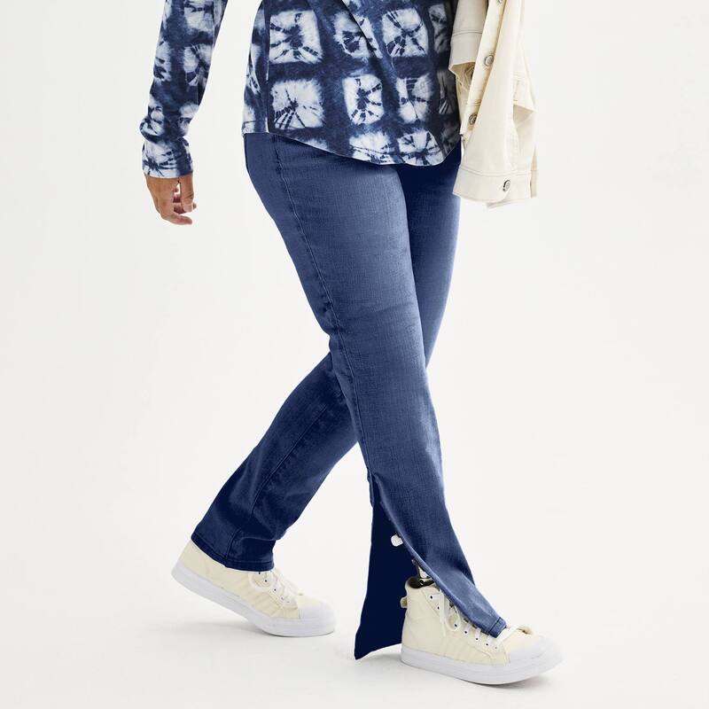 ソノマ レディース ボトムス デニムパンツ ストレート ジーンズ Women'sonoma Goods For Life Adaptiveasy Dressing Mid-Waisted Straight Leg Jeans Medium｜ReVida 店