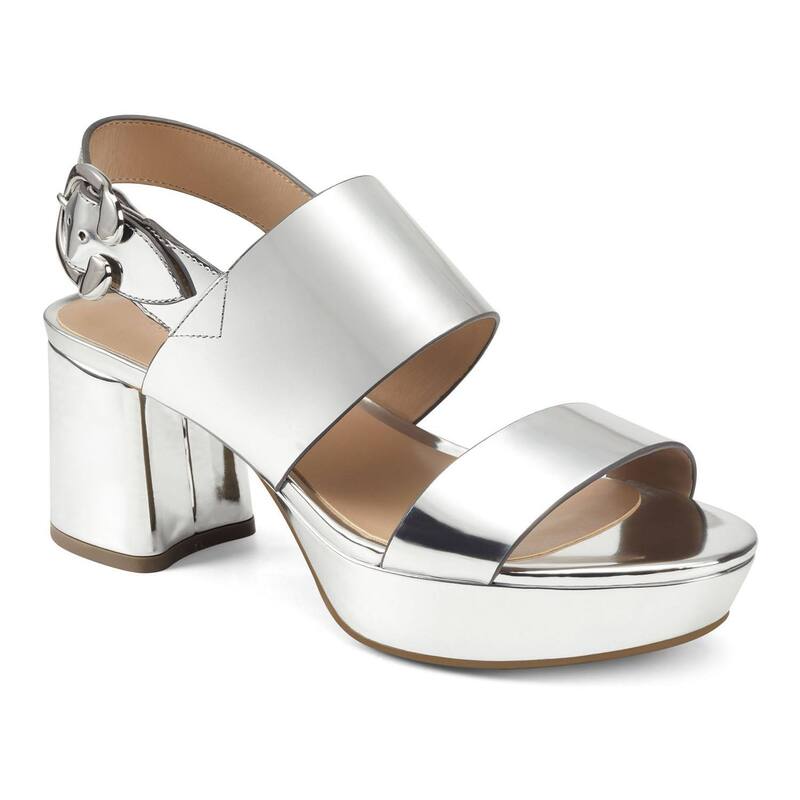 エアロソールズ レディース シューズ パンプス プラットフォーム サンダル Aerosoles Camera Women's Platform Sandalsilver Metallic シルバー｜ReVida 店