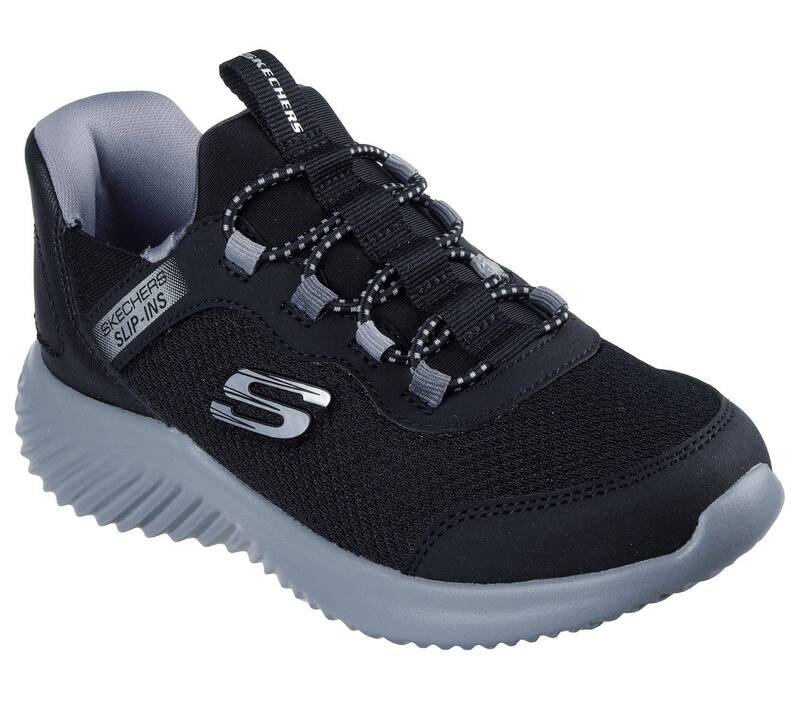 スケッチャーズ レディース シューズ スニーカー Skechers Hands Free Slip-ins Bounder Boys' Shoes Black Charcoal ブラック