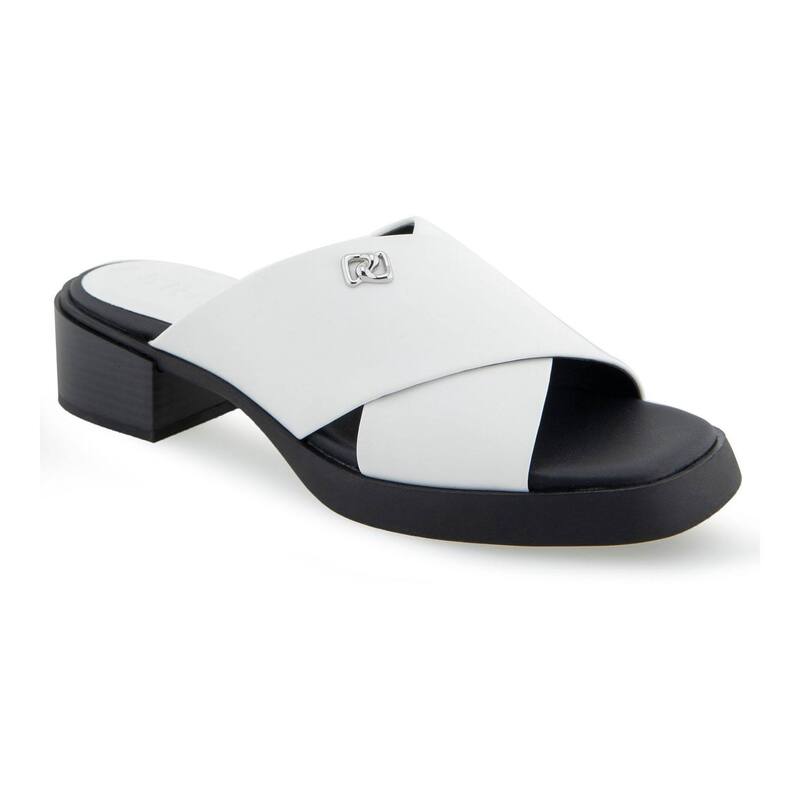 エアロソールズ レディース シューズ サンダル Aerosoles Duane Women'slide Sandals White Pu ホワイト