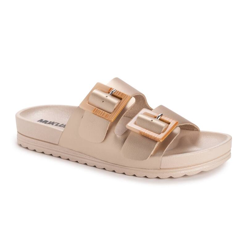 ムクルクス レディース シューズ サンダル MUK LUKS Grand Cayman Women'slide Sandalsoft Gold ゴールド