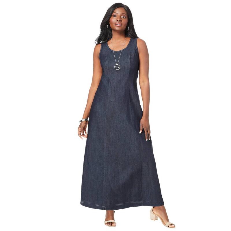 ジェシカロンドン レディース トップス ワンピース プラスサイズ デニム マキシ Jessica London Women's Plusize Denimaxi Dress Indigo インディゴ