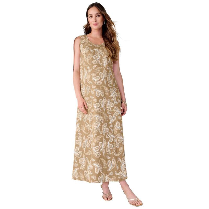 ジェシカロンドン レディース トップス ワンピース プラスサイズ デニム マキシ Jessica London Women's Plusize Denimaxi Dressoft Camel Sketch キャメル