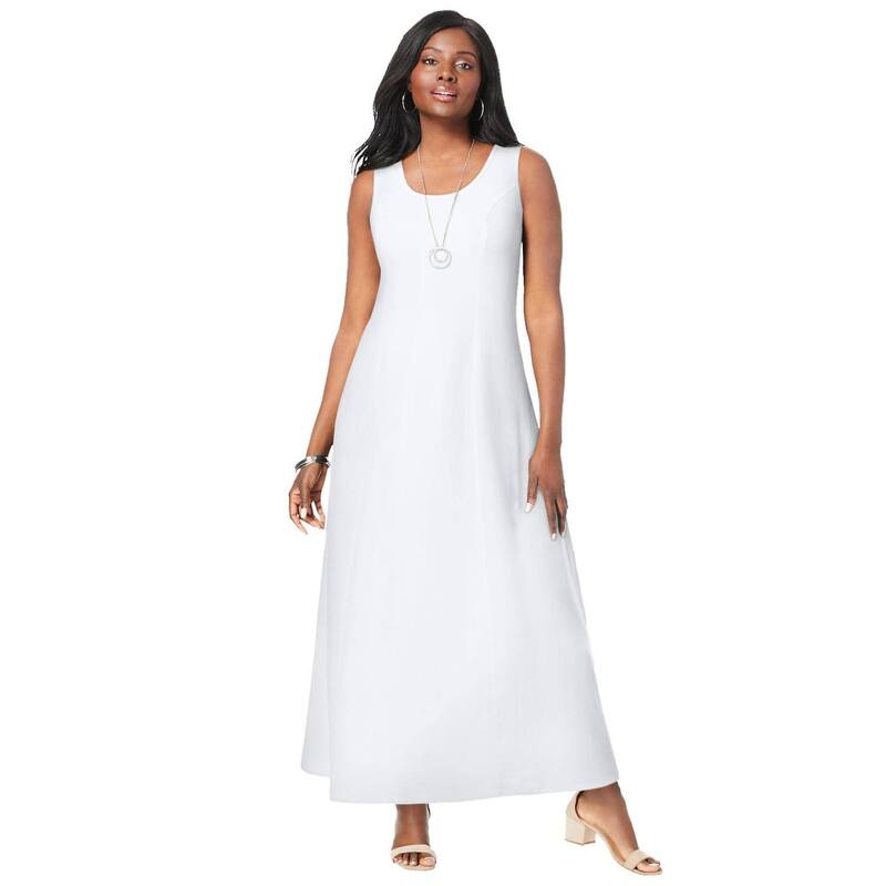 ジェシカロンドン レディース トップス ワンピース プラスサイズ デニム マキシ Jessica London Women's Plusize Denimaxi Dress White ホワイト