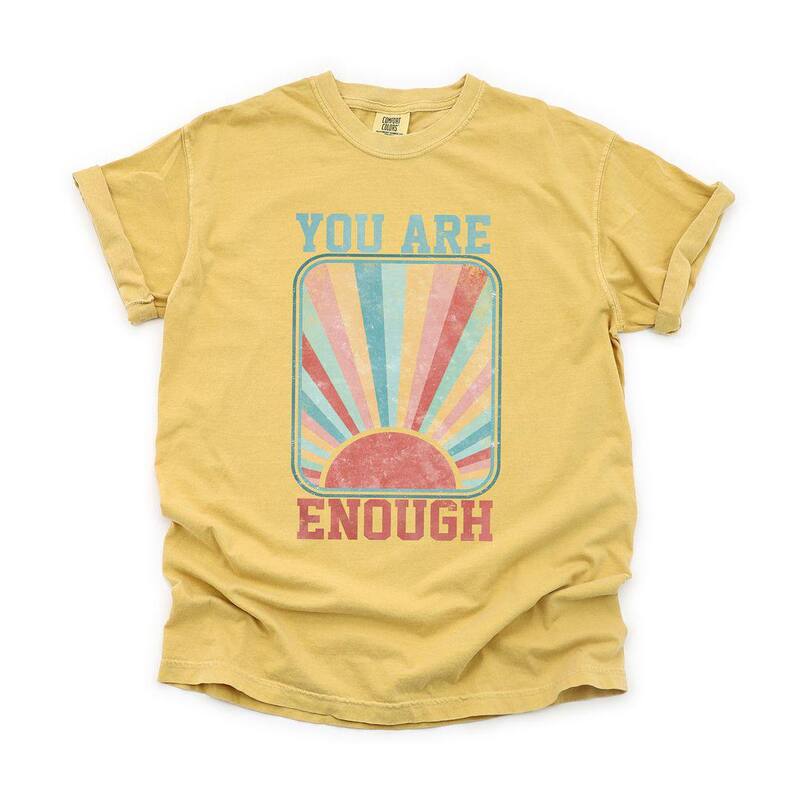 Simply Sage Market レディース トップス ティーシャツ Simply Sage Market You Arenough Sun Garment Dyed Tee Mustard 洋芥子 トップス-Tシャツ・カットソー