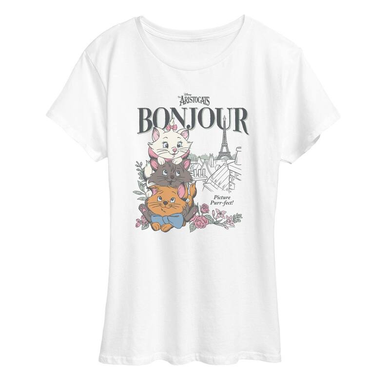 ディズニー レディース トップス Tシャツ グラフィック Women's Disney's The Aristocats Bonjour Graphic Tee White ホワイト 6,614円