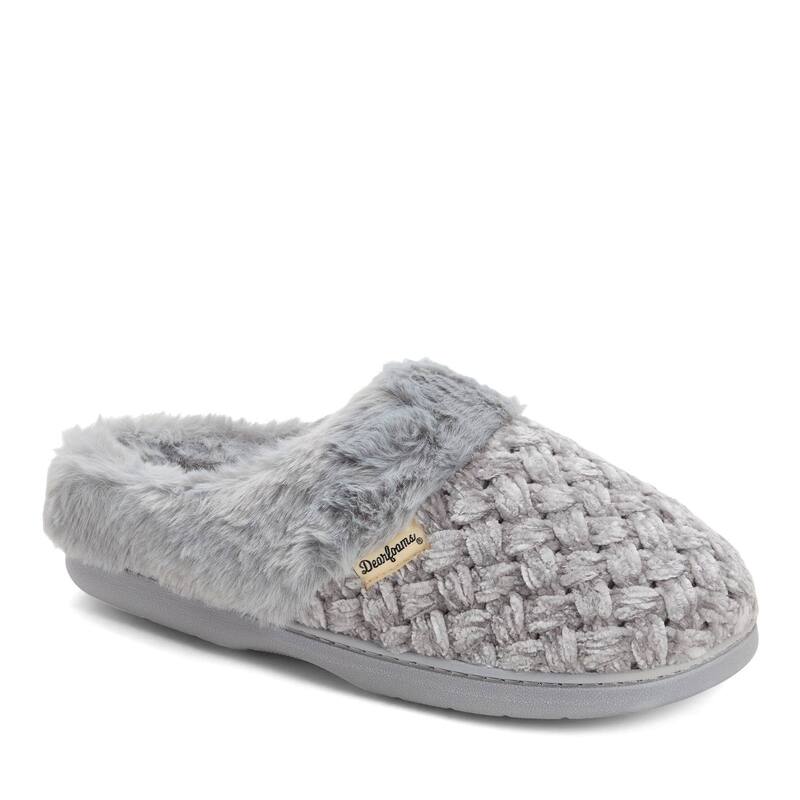 ディアフォームズ レディース シューズ サンダル Dearfoams Claire Chenille Women's Clog Slippers Gray グレー|ReVida 店