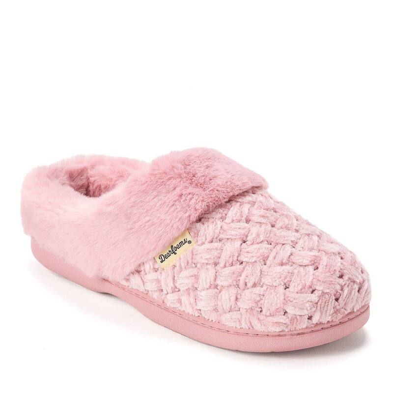 ディアフォームズ レディース シューズ サンダル Dearfoams Claire Chenille Women's Clog Slippers Pink ピンク｜ReVida 店