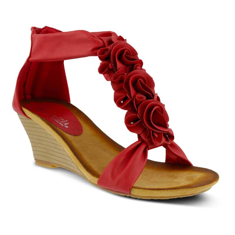 パトリシア レディース シューズ サンダル Patrizia Harlequin Women\u0027s Wedge Sandals Red 赤いこと