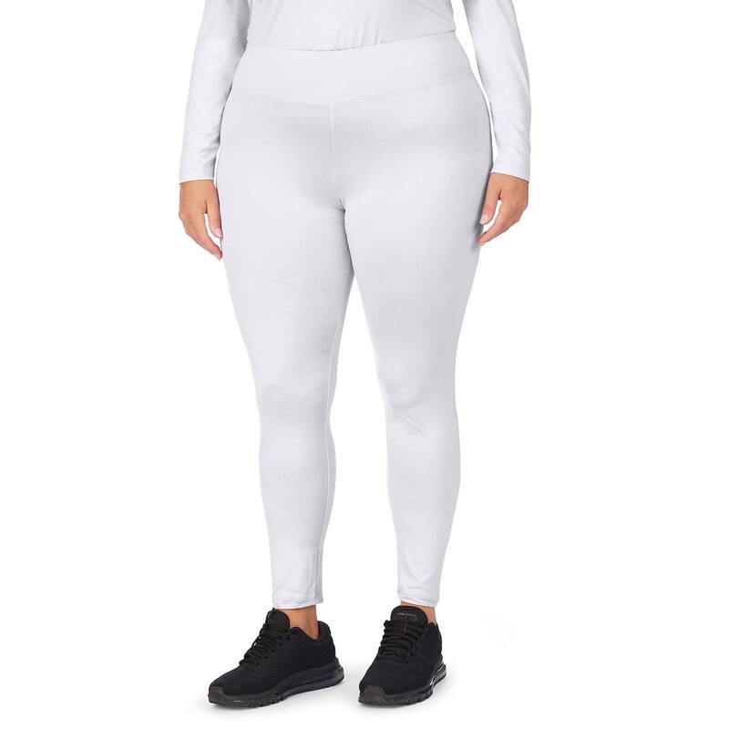 クドルドッズ レディース ボトムス カジュアルパンツ プラスサイズ レギンス Plusize Cuddl Duds Under Scrubs Leggings White ホワイト
