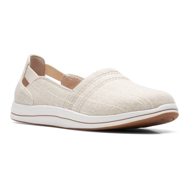 クラークス レディース シューズ サンダル Clarks Cloudsteppers Breeze Step II Women\u0027slip-On Shoes Natural