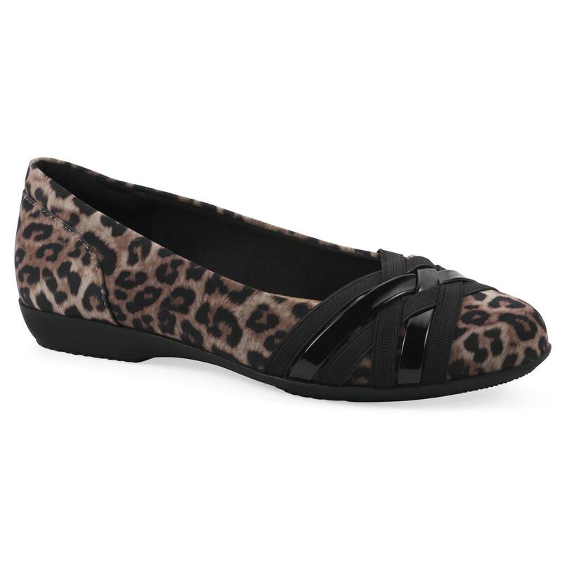 クリフバイホワイトマウンテン レディース シューズ サンダル Cliffs by White Mountain Chic Women's Ballet Flats Tan Leopard Nylon タン