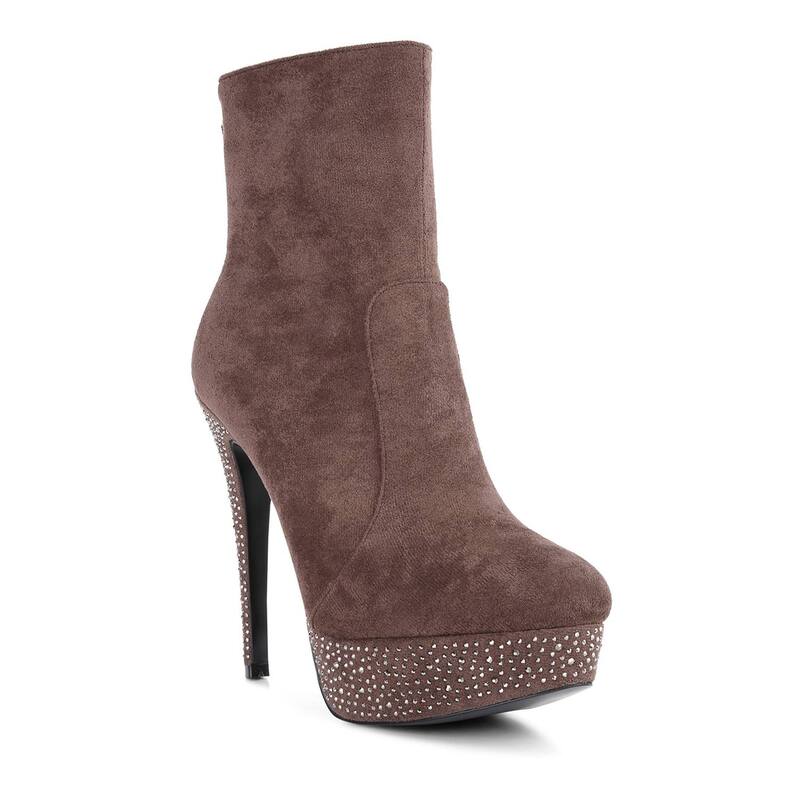 ロンドンラグ レディース シューズ ブーツ・レインブーツ プラットホーム アンクル London Rag Espiree Women\u0027s Platform Ankle Boots Taupe トープ