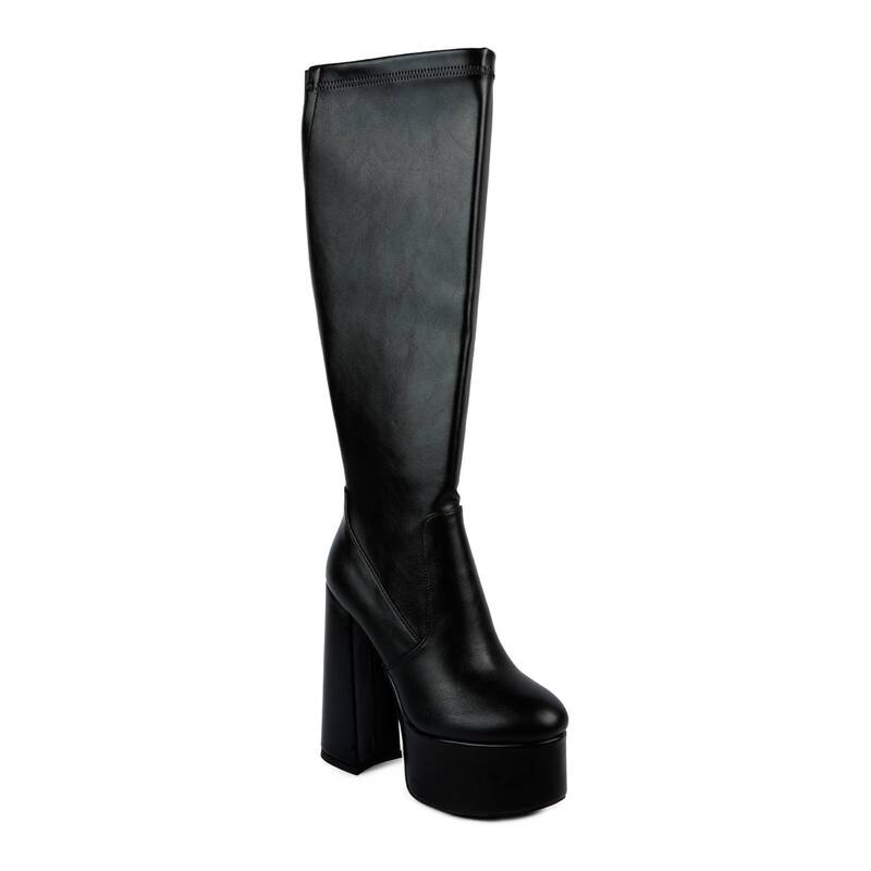 ロンドンラグ レディース シューズ ブーツ・レインブーツ London Rag Coraline Women\u0027s Knee-High Boots Black 黒いこと