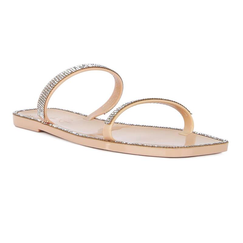 ロンドンラグ レディース シューズ サンダル London Rag Fenta Diamante Women's Jelly Slide Sandals Natural｜ReVida 店