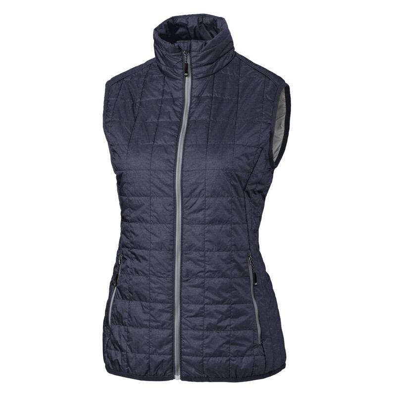 カッターアンドバック レディース アウター ジャケット・ブルゾン ベスト Cutter & Buck Rainier PrimaLoft Womens Eco Insulated Full Zipuffer Vest Anthracite Melange
