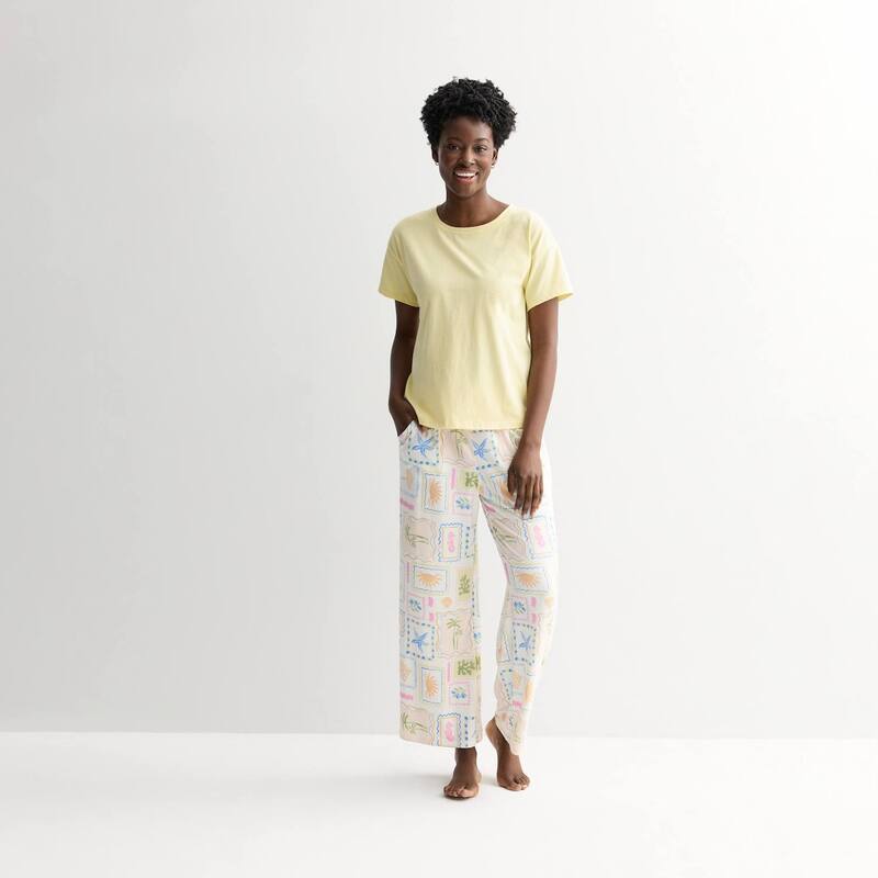ソノマ レディース アンダーウェア ナイトウェア パンツ Women'sonoma Goods For Life Mom's Day Pajama Top & Pajama Pantset Ivory Patchwork アイボリー