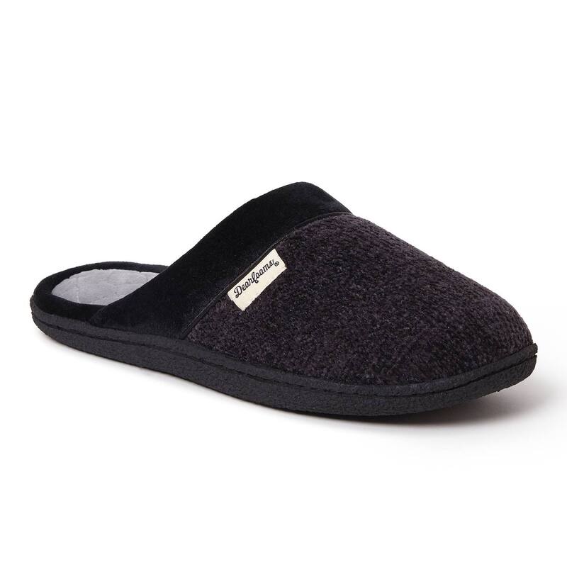 ディアフォームズ レディース シューズ サンダル Women's Dearfoamsamantha Chenille Closed Toe Scuff Slippers Black ブラック