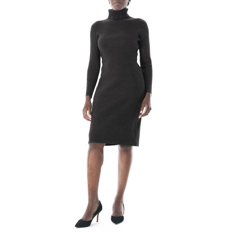 ニナレオナルド レディース トップス ワンピース ミディ セーター Women\'s Nina Leonard Midi Sheath Sweater Dress Chocolate チョコレート|ReVida 店