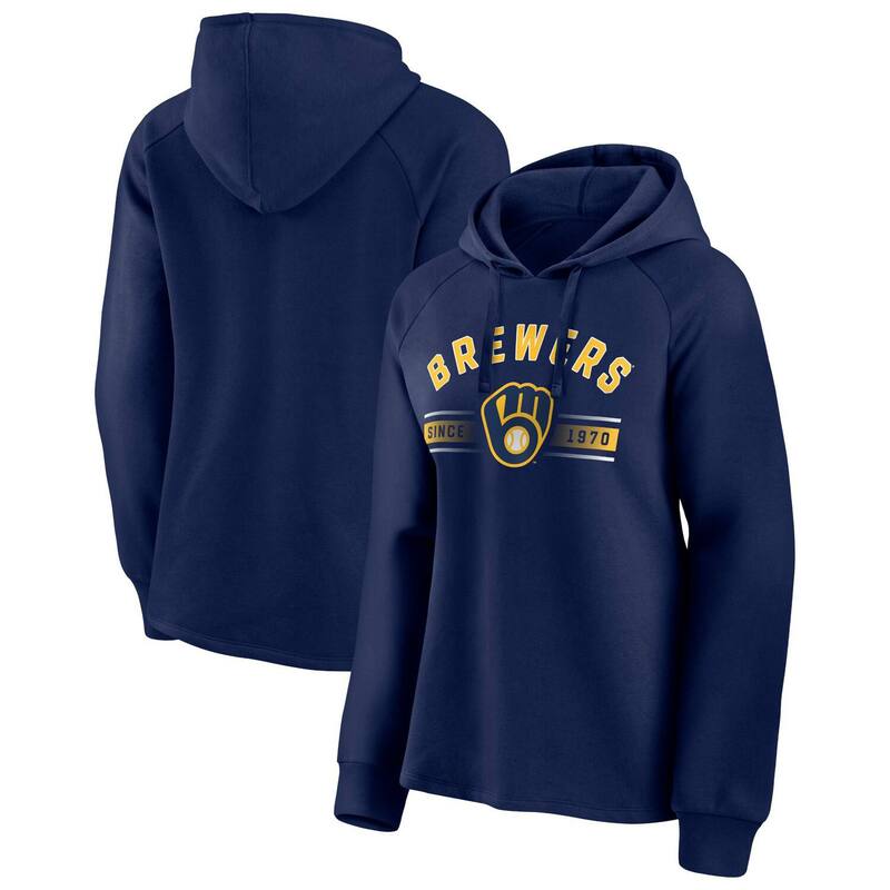 ファナティクス レディース トップス プルオーバー パーカー Women\u0027s Fanatics Navy Milwaukee Brewers Perfect Play Raglan Pullover Hoodie Brw Navy 米国海軍
