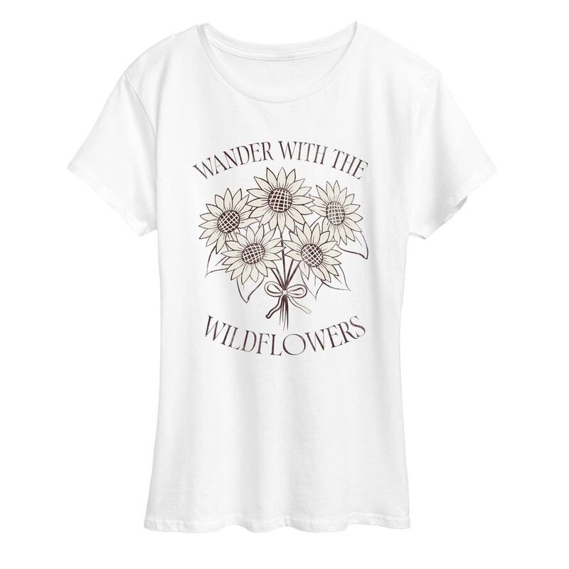 アニメキャラクター レディース トップス Tシャツ グラフィック Licensed Character Women's Wander Withe Wildflowers Graphic Tee White ホワイト