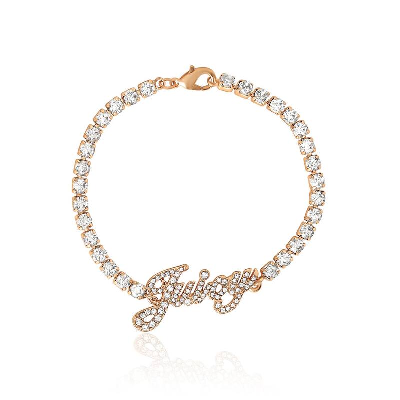 ジューシークチュール レディース アクセサリー ブレスレット・バングル・アンクレット ロゴ Juicy Couture Logo Clear Stone Tennis Bracelet for Women 7.5\