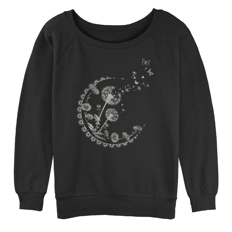 アニメ文字記号 レディース トップス プルオーバー グラフィック Licensed Character Juniors\u0027 Trendy Dandelion Moon Rays Graphic Pullover Black 黒いこと