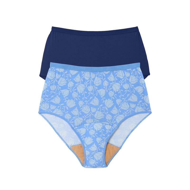 コンフォート チョイス レディース アンダーウェア パンツ プラスサイズ コットン Comfort Choice Plusize Cotton Incontinence Brief 2-Pack Stamped Floral Pack 12,854円