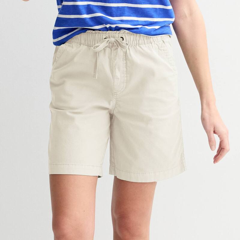 ソノマ レディース ボトムス ハーフパンツ・ショーツ プチ ショートパンツ Petite Sonoma Goods For Lifeasy Paperbag Waist Bermuda Shorts White Oak ホワイト