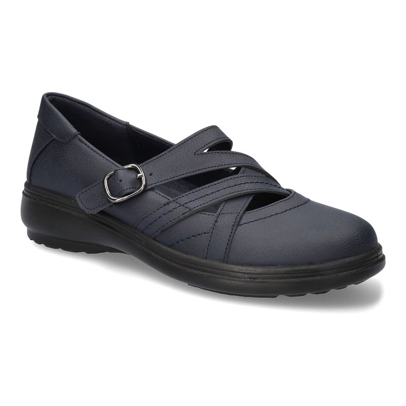 イージーストリート レディース シューズ サンダル アシンメトリー Easy Street Wise Women's Asymmetrical Mary Jane Shoes Navy ネイビー|ReVida 店