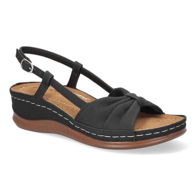 イージーストリート レディース シューズ サンダル Easy Street Jupiter Women'slingback Comfort Sandals Black ブラック
