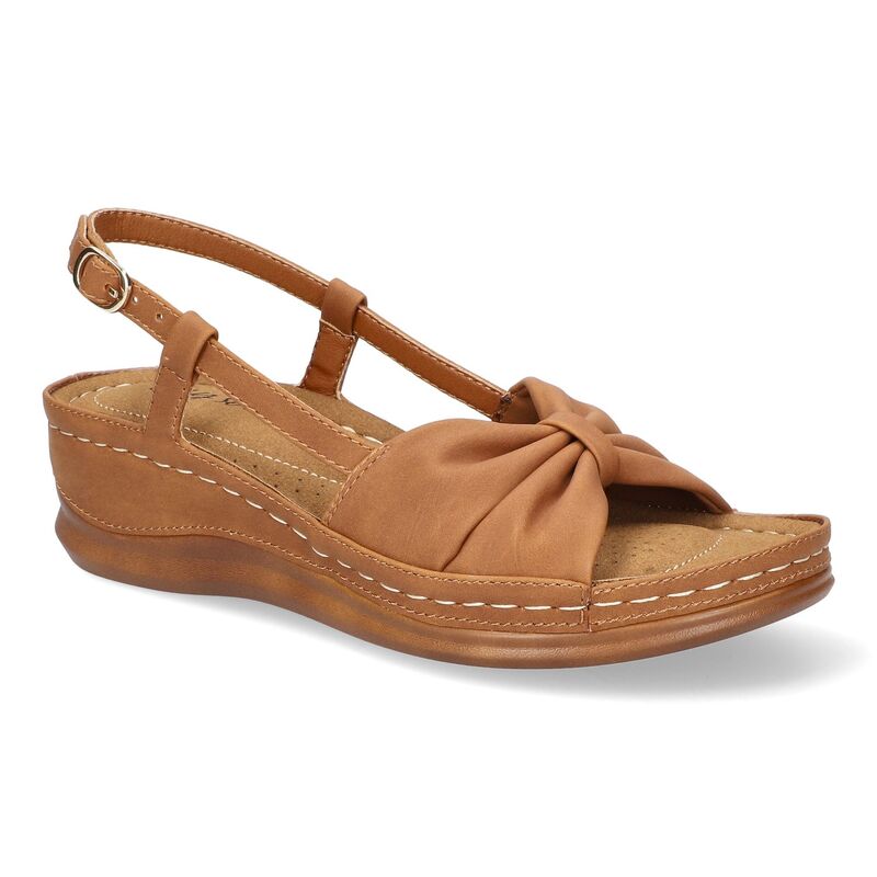イージーストリート レディース シューズ サンダル Easy Street Jupiter Women'slingback Comfort Sandals Tan タン