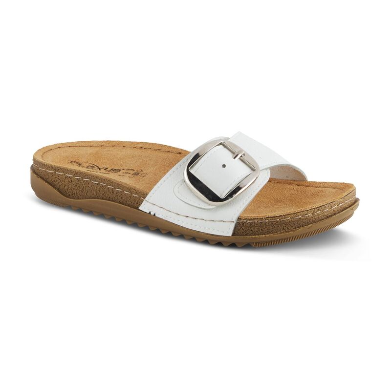 フレクサス レディース シューズ サンダル Flexus by Spring Step Baronca Women'slide Sandals White ホワイト
