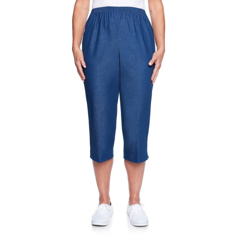 アルフレッド ダナー レディース ボトムス カジュアルパンツ プチ デニム キャップ Petite Alfredunner Pull-On Denim Capri Pants Blue ブルー|ReVida 店