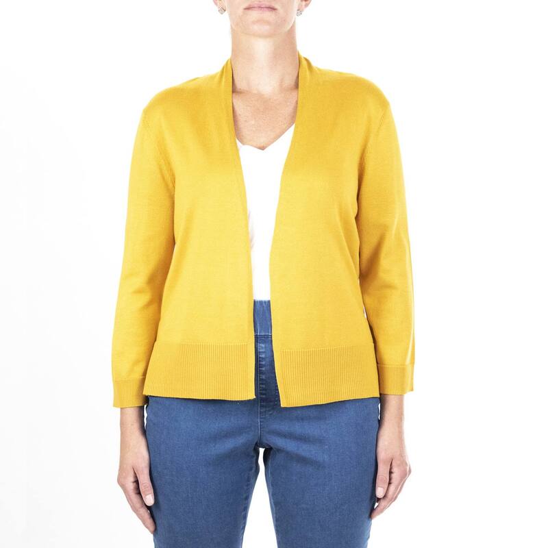ニナレオナルド レディース アウター ニット・セーター カーディガン Women's Nina Leonard Classic Open-Front Bolero Cardigan Harvest Gold ゴールド|ReVida 店